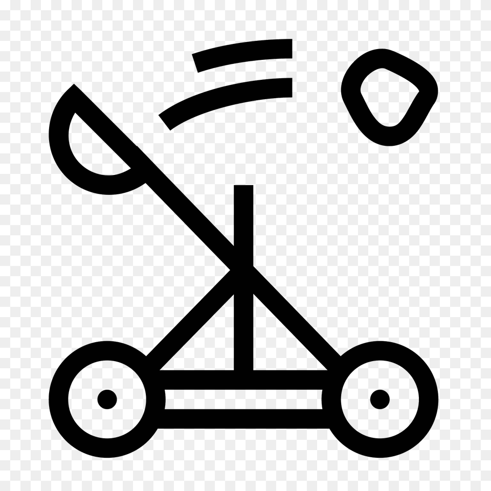 Catapult Icon, Gray Png Image