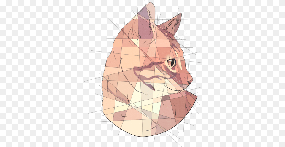 Catblr Digital Geometric Shapes Digital Art Art Artblr Cat, Person, Animal, Mammal, Pet Free Transparent Png