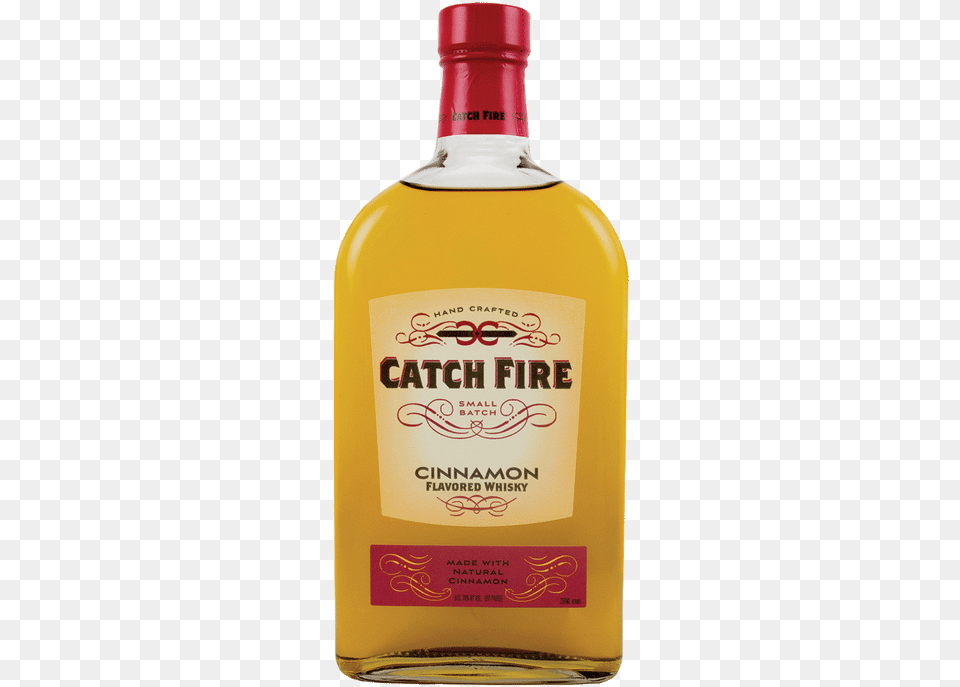 Catch Fire Cinnamon Whisky Catch Fire Whiskey, Alcohol, Beverage, Liquor, Bottle Png