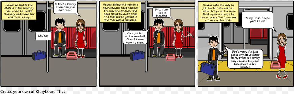 Catcher In The Rye Chapter 15 Storyboard, Book, Comics, Publication, Person Free Png