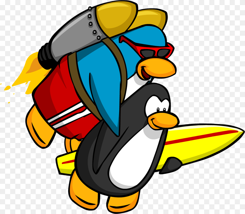 Catchin Club Penguin Jetpack, Cartoon Png