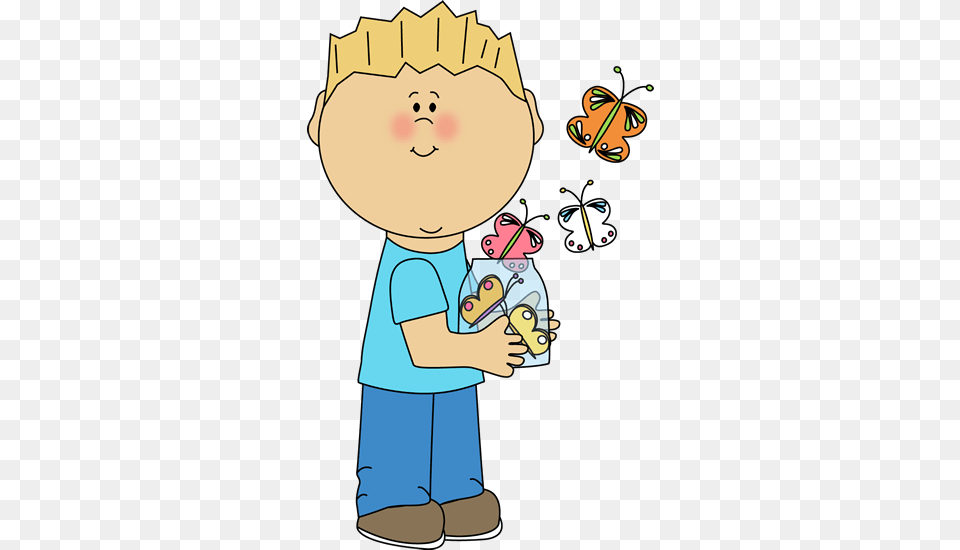 Catching Butterfly Cliparts, Baby, Person, Cartoon Png