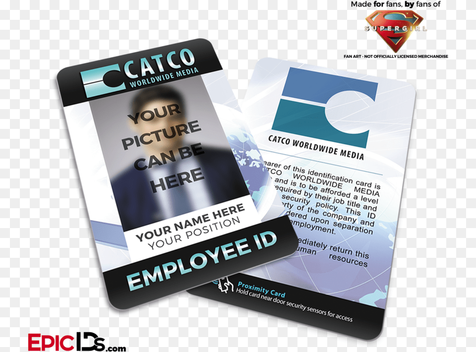 Catco Worldwide Media 39supergirl39 Employee Id Photo Ceo Employee Id, Text, Business Card, Paper Png Image