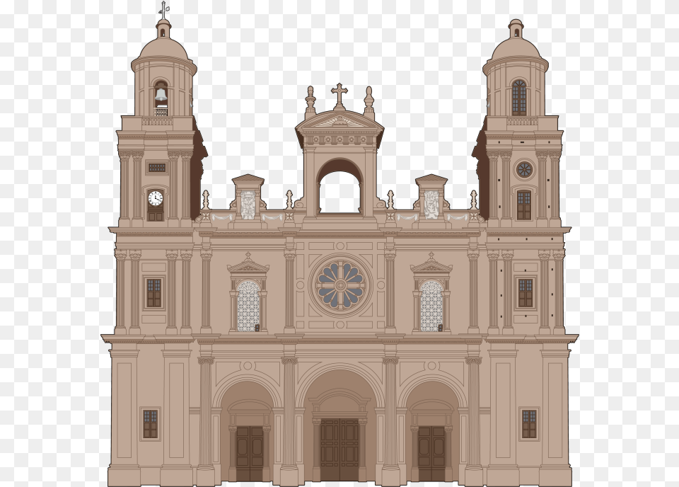 Catedral De Las Palmas Catedral Basilica De Santa Ana, Architecture, Building, Cathedral, Church Png