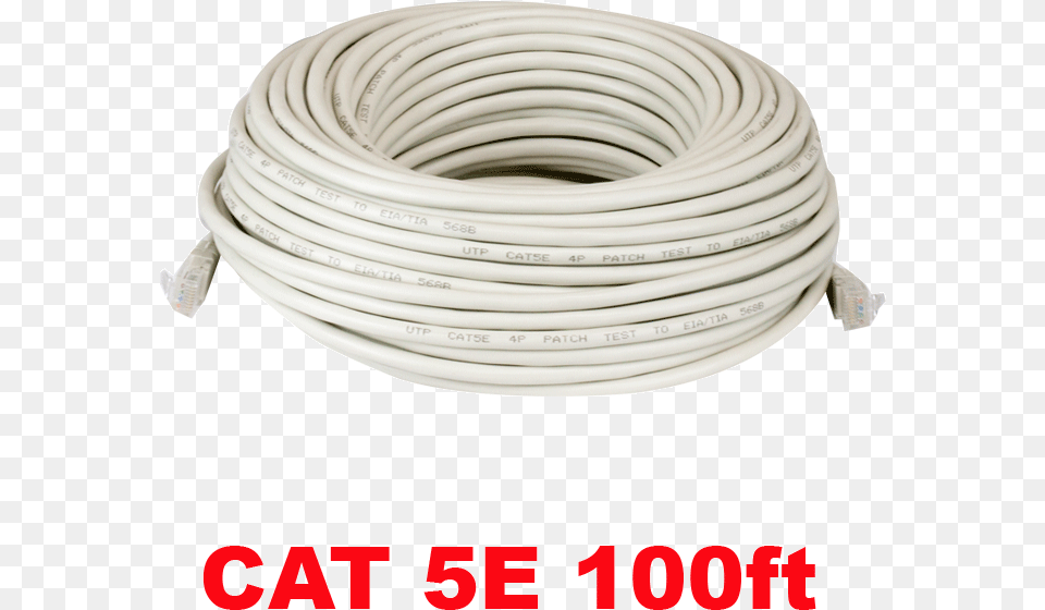 Category 5e Utp Rj45 Patch Cable White Gwcat100 100ft Cables, Hose Free Transparent Png
