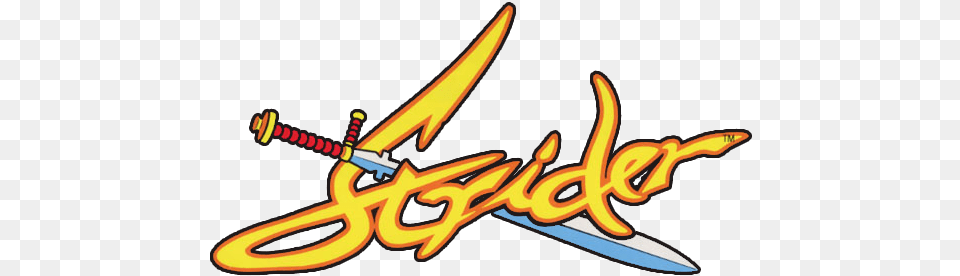 Categoryturbografx 16 Games Capcom Database Fandom Strider Arcade Logo, Sword, Weapon, Blade, Dagger Free Png