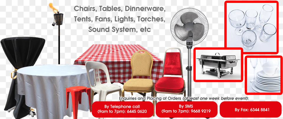 Catering Equipment Rental Singapore, Tablecloth, Table, Chair, Furniture Free Png