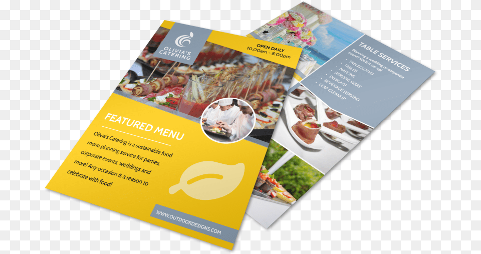 Catering Flyer, Advertisement, Poster, Adult, Female Png Image