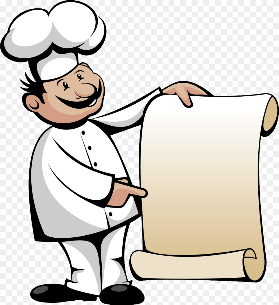 Catering Industry Chef Cartoon Background Vector Cooking Materials Clip Art, Paper, Text, Face, Head Free Png Download
