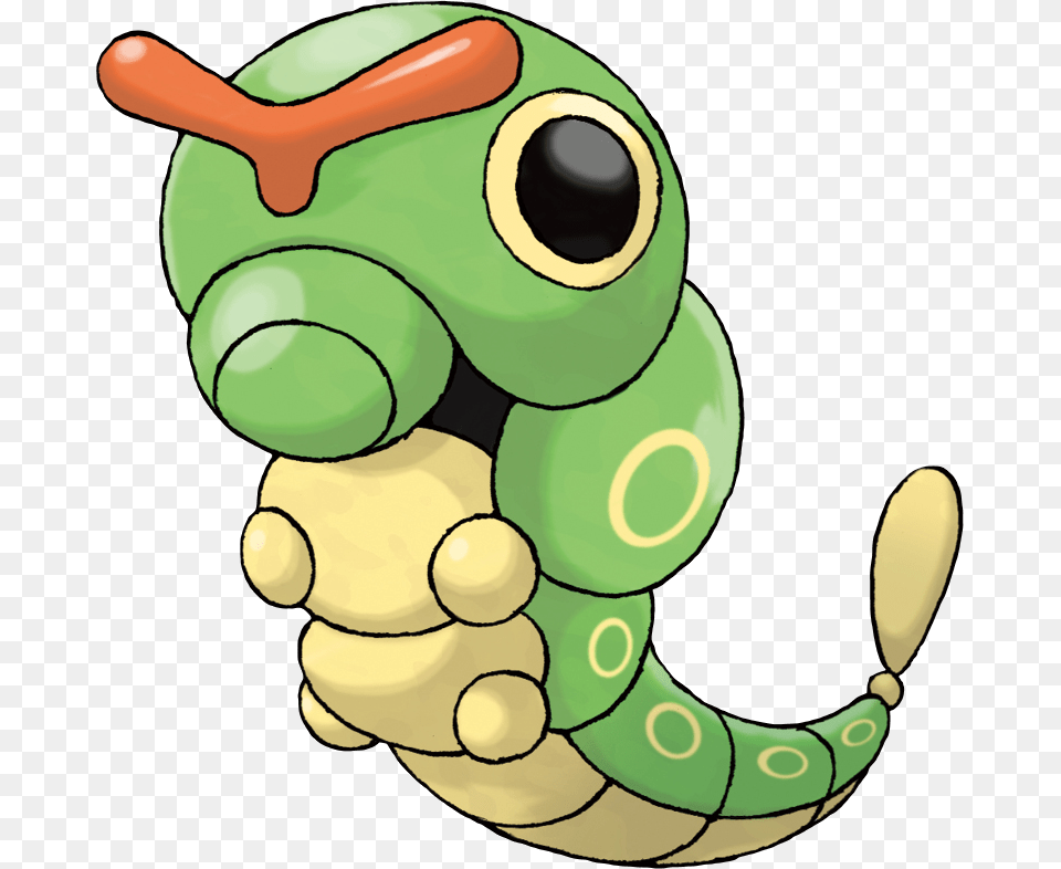 Caterpie Metapod Butterfree Pokemon Caterpie, Animal, Lizard, Reptile Free Png Download