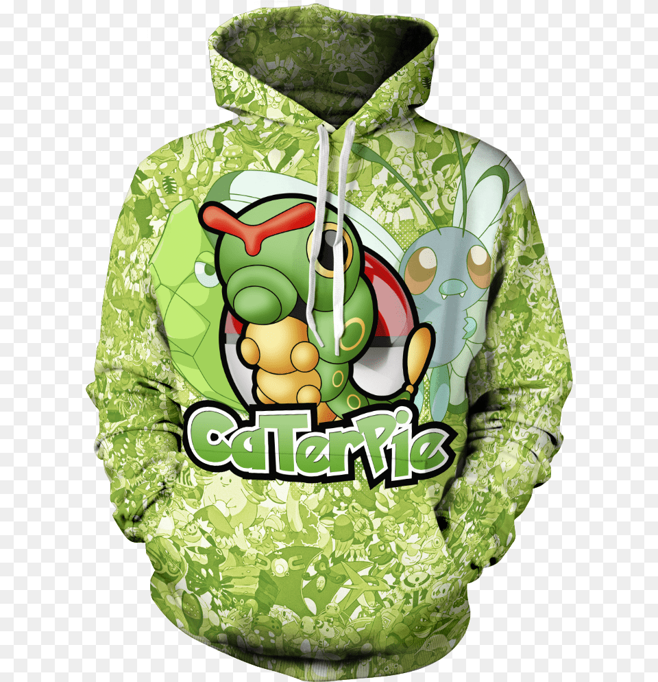 Caterpie Unisex Hoodie Weed Pullover, Sweatshirt, Sweater, Knitwear, Coat Free Png Download