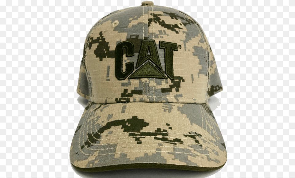 Caterpillar Cat Digital Camo Camoflauge Ripstop Hat Cap For Baseball, Baseball Cap, Clothing, Helmet, Military Png