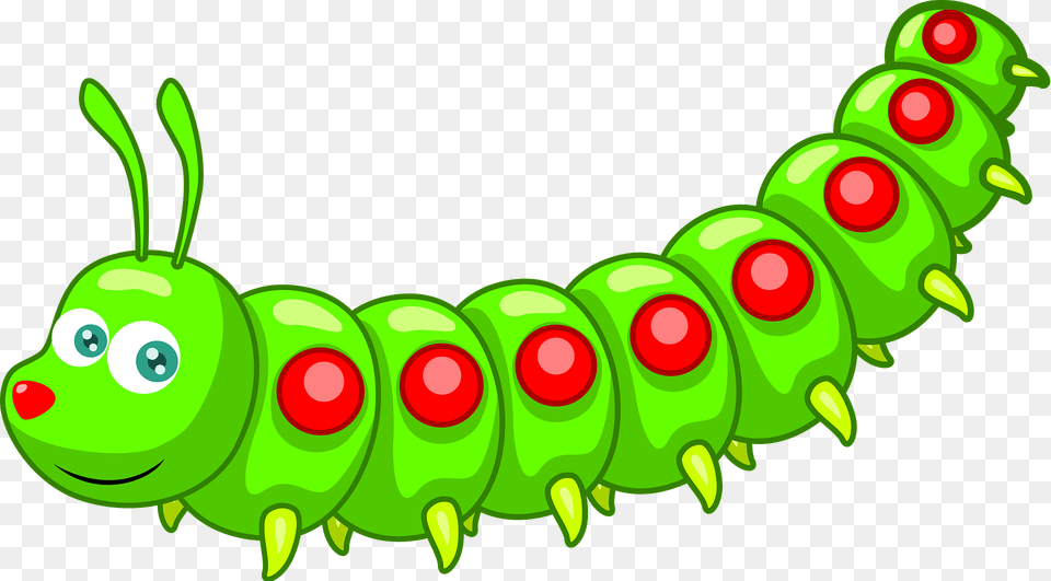 Caterpillar Clipart, Green, Animal, Reptile, Sea Life Free Png