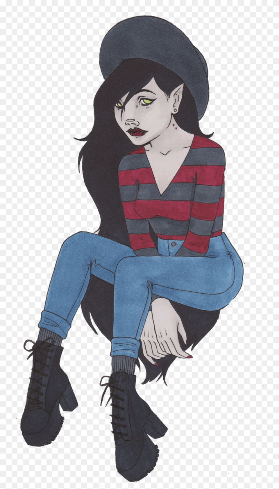 Catface Marceline Adventure Time Ms Finn Jake Sitting, Person, Clothing, Face, Footwear Free Transparent Png