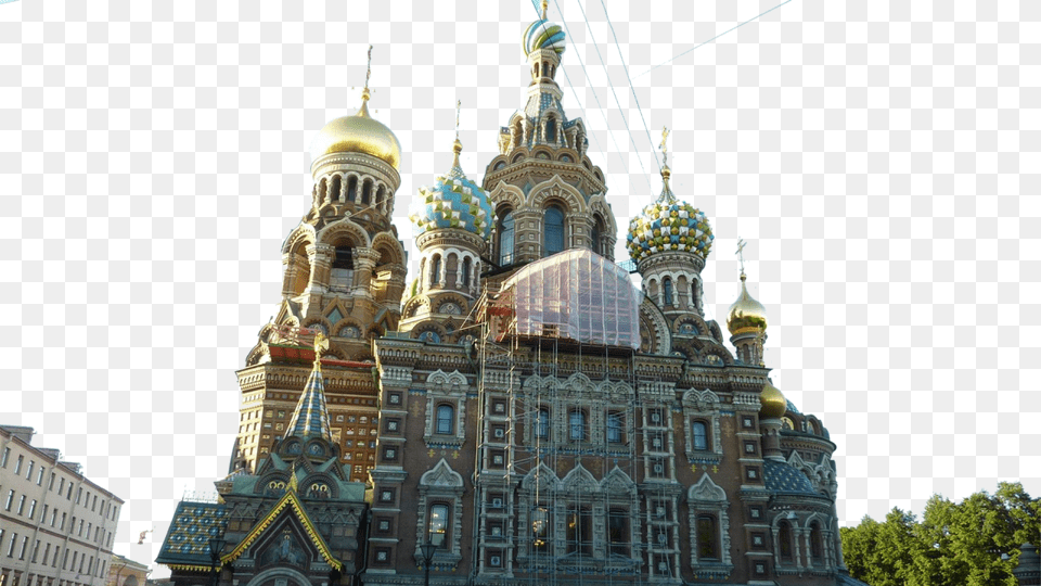 Cathederal Of The Resurrection Of Christ Russia Church Of The Savior On Blood, Architecture, Tower, Spire, Dome Free Png Download