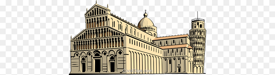 Cathedral And Leaning Tower Of Pisa Royalty Vector Piazza Dei Miracoli, Architecture, Building, Church, Dome Free Transparent Png