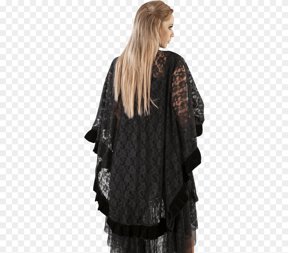 Catherine Black Lace Cape Cape, Adult, Person, Female, Fashion Free Transparent Png