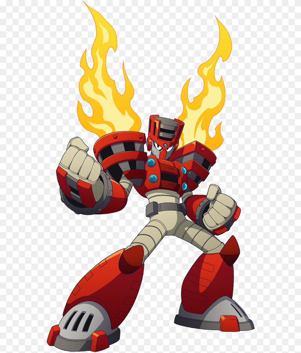 Catherine Torch Man From Mega Man 11, Fire, Flame, Robot, Baby Png Image