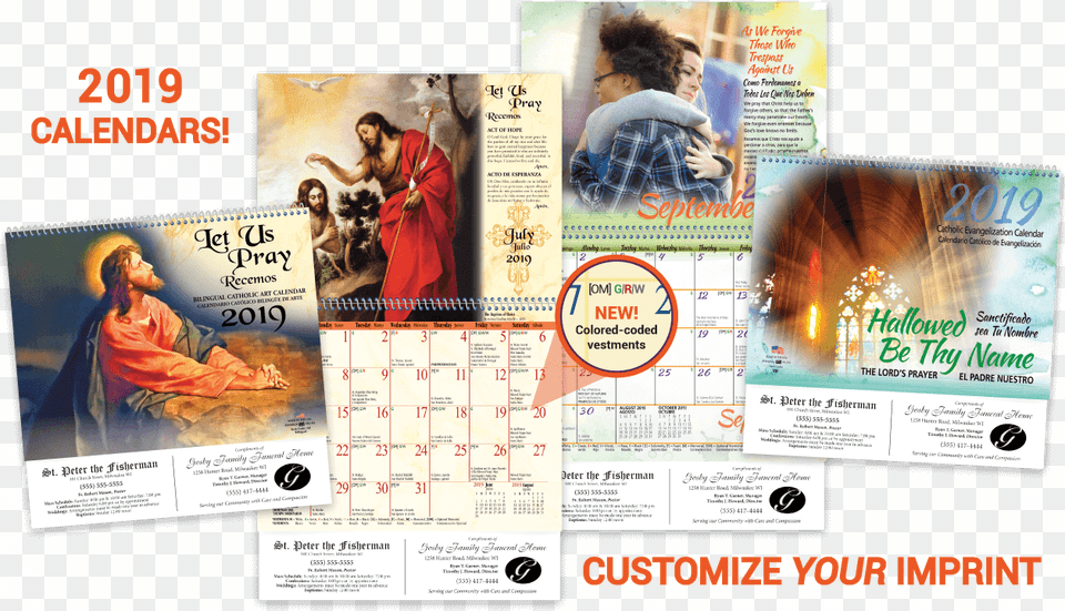 Catholic Calendars Church Calendars 2019 New Design, Advertisement, Poster, Adult, Female Free Transparent Png