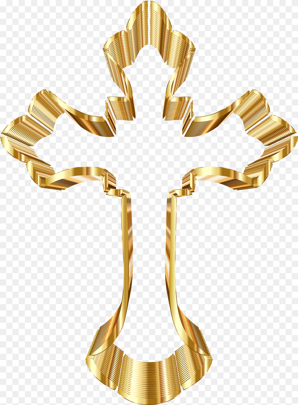 Catholic Cross Transparent Background, Symbol, Gold Free Png Download
