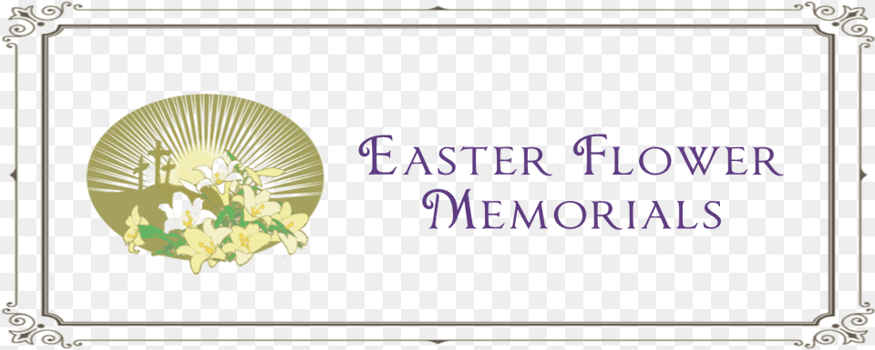 Catholic Easter Banner Easter Flower Memorials, Art, Graphics, Text, Blackboard Free Png