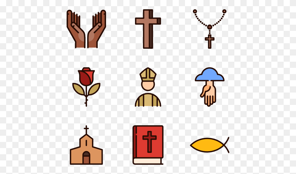 Catholic Icon Packs, Symbol, Prayer, Cross, Church Png Image