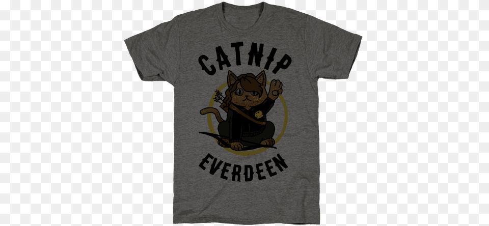 Catnip Everdeen Mens T Shirt Shirt, Clothing, T-shirt, Animal, Cat Png Image