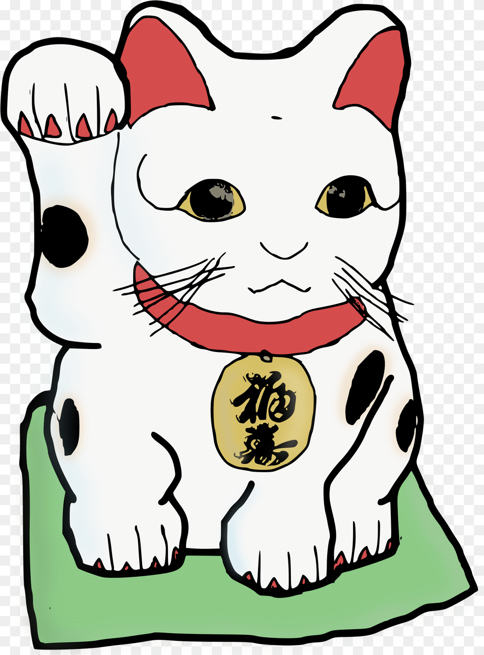 Cats Clipart Colour Maneki Neko Clipart, Baby, Person, Face, Head Free Png