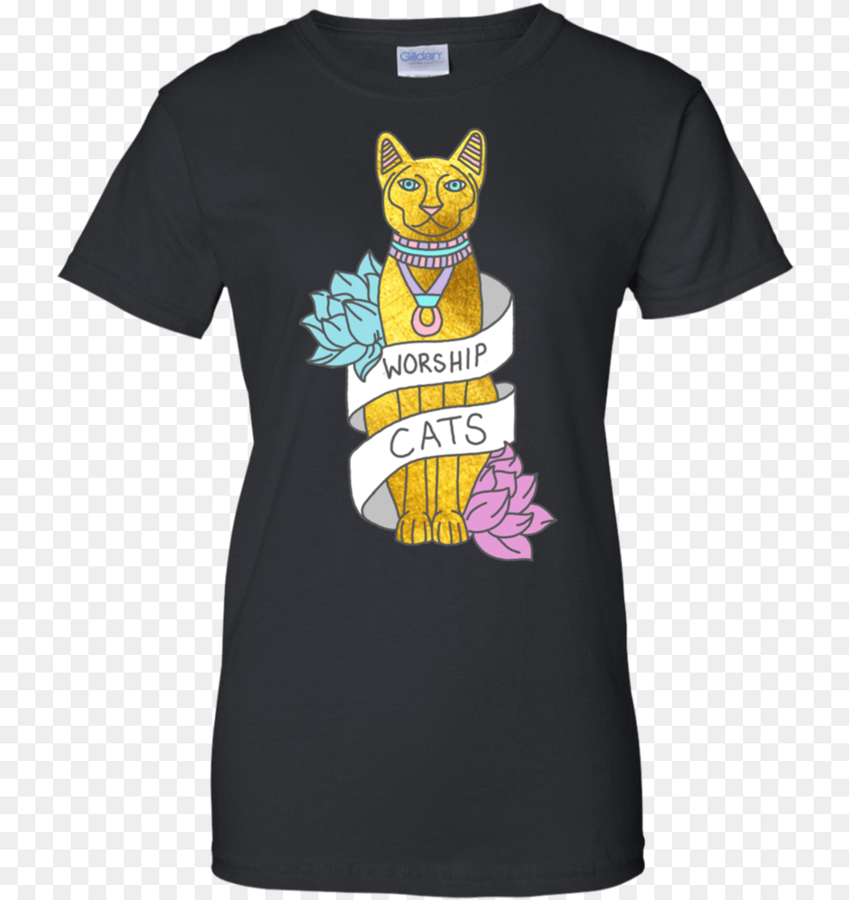 Cats Egypt Pyramid Gold Kitten Pets Tabby Tumblr Gold T Shirt, T-shirt, Clothing, Animal, Cat Png