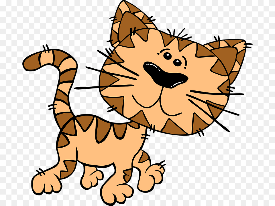 Cats Kittens Animal Cartoon Moving Walking Cute Cat Cartoon No Background, Baby, Person, Face, Head Png Image