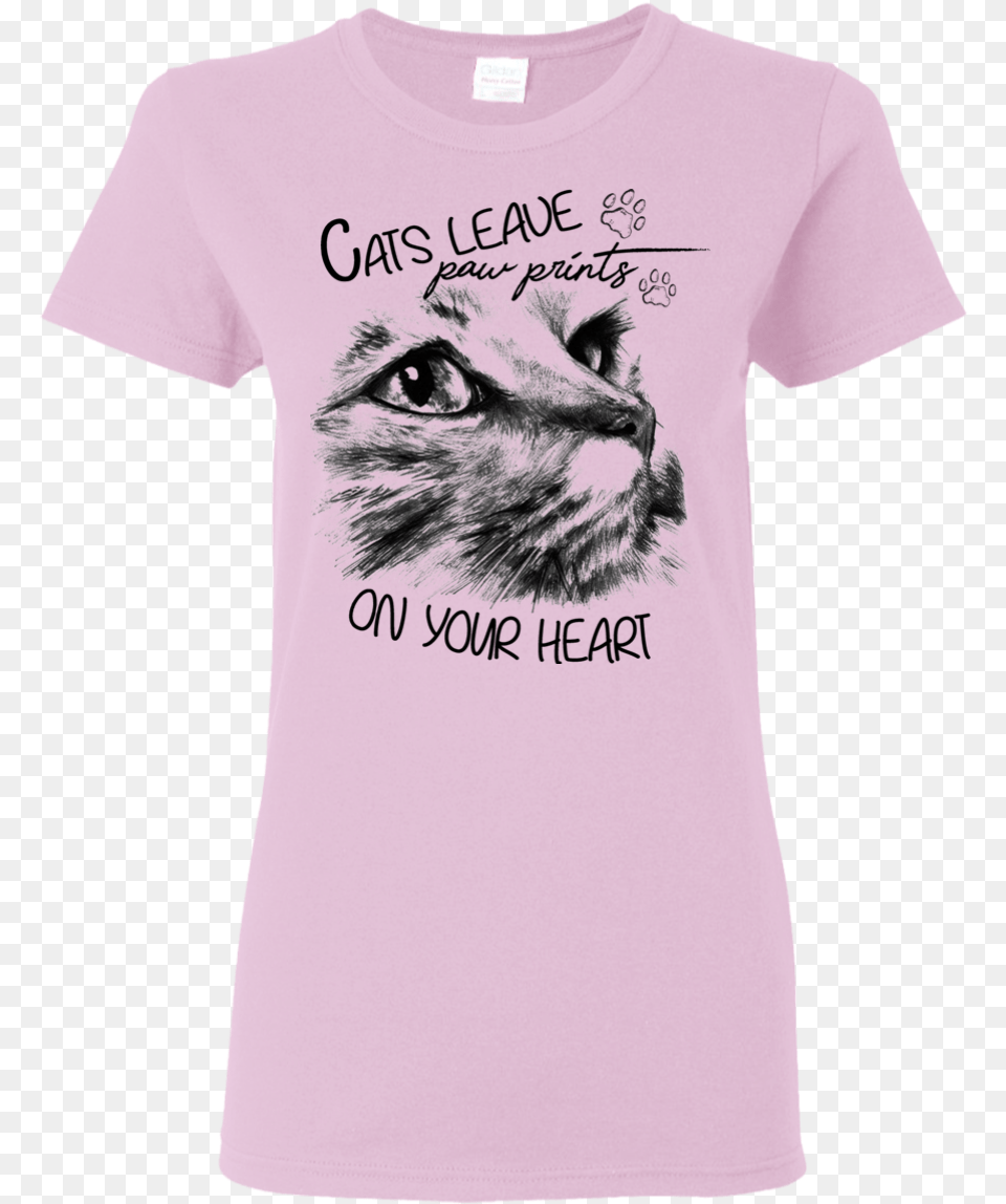 Cats Leave Paw Prints On Your Heart Cat T Shirtclass Cat, Clothing, T-shirt, Person, Shirt Png Image