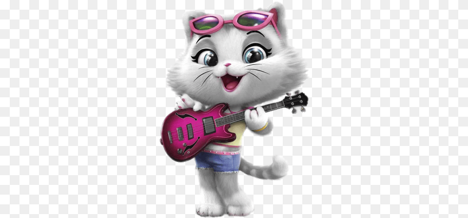 Cats Milady With Bass Guitar Milady 44 Cats, Musical Instrument, Baby, Person Free Png