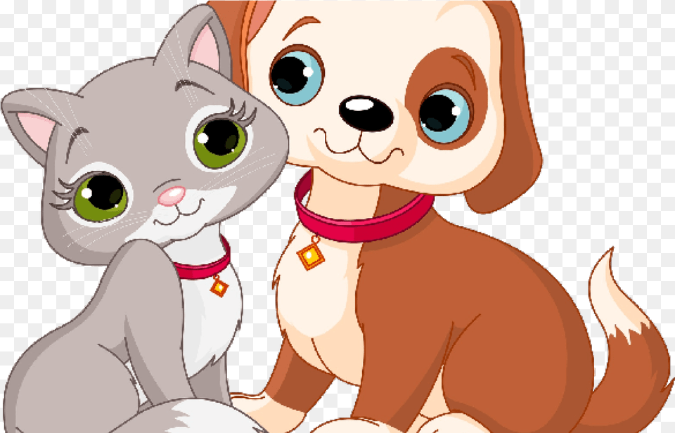 Cats Vs Dogs Clip Art Clip Art Dog And Cat Cat And Cartoon Animal Kindness, Baby, Person, Face, Head Png