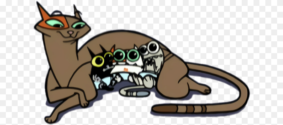 Catscratch Audrey And Kittens Cartoon, Animal, Cat, Mammal, Pet Free Transparent Png