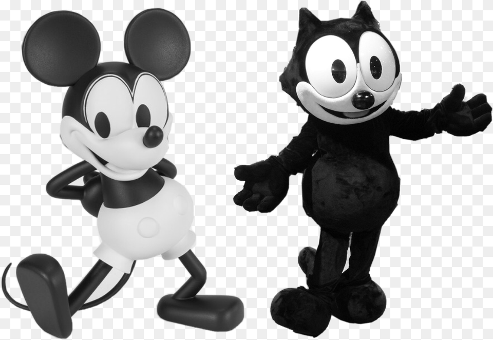 Catsofpicsart Mickey Mouse Amp Felix The Cat 1890s1900s1910s1920s 1920 Mickey Mouse, Toy, Figurine Free Transparent Png