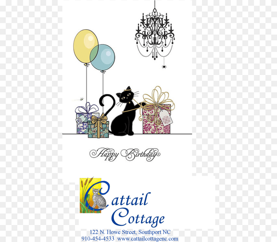 Cattail Cottage Birthday Gift Card Chandelier, Greeting Card, Mail, Envelope, Lamp Free Png