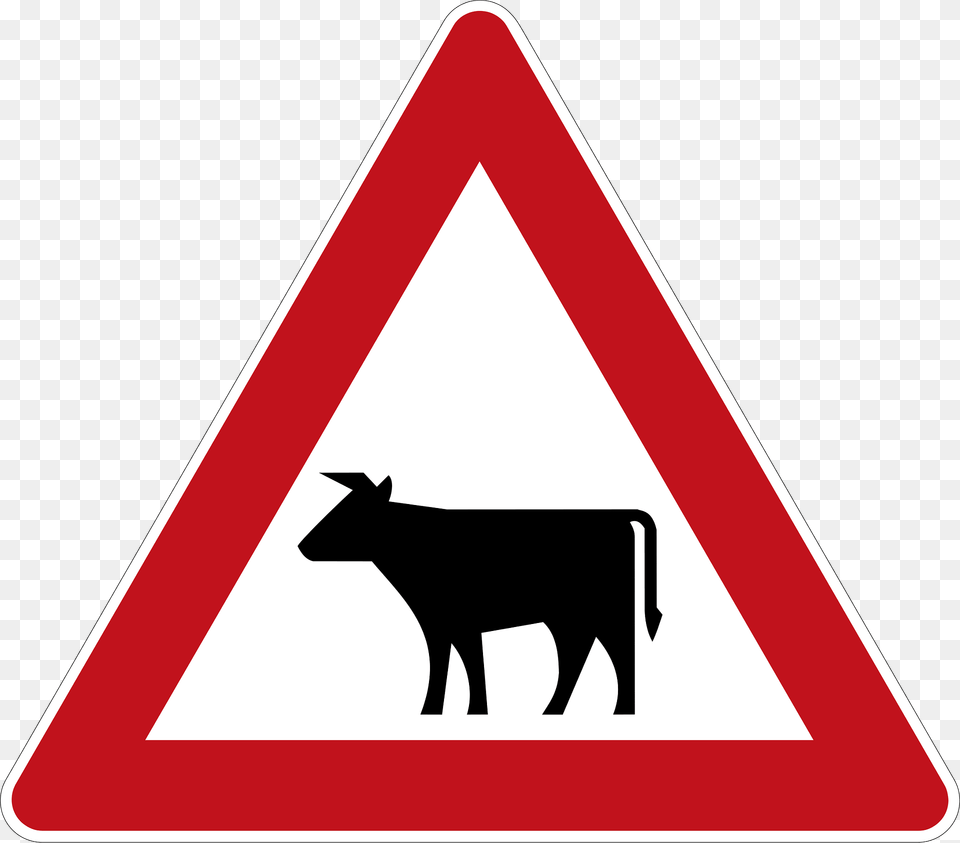 Cattle Clipart, Sign, Symbol, Road Sign, Animal Png Image