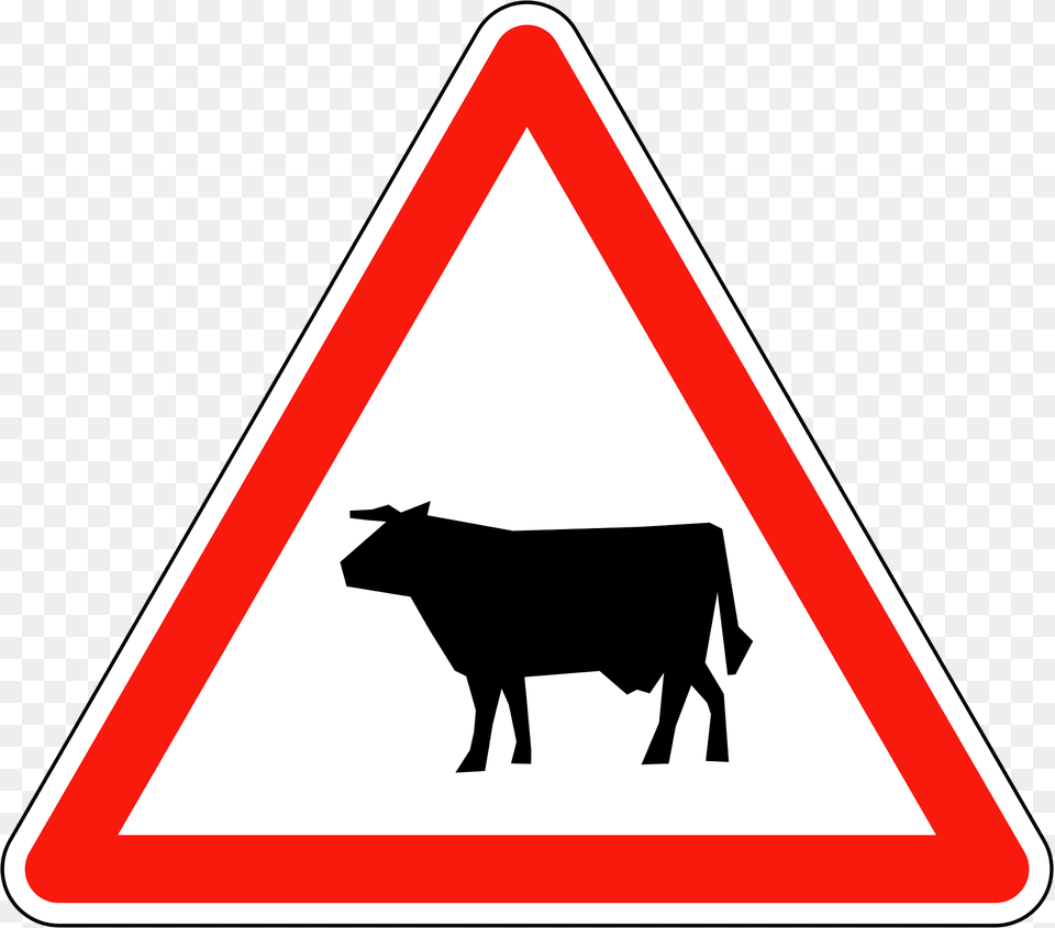 Cattle Clipart, Sign, Symbol, Road Sign, Animal Png Image