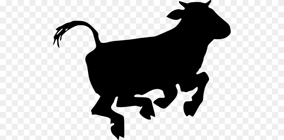 Cattle Clipart Vector, Silhouette, Stencil, Livestock, Animal Png Image