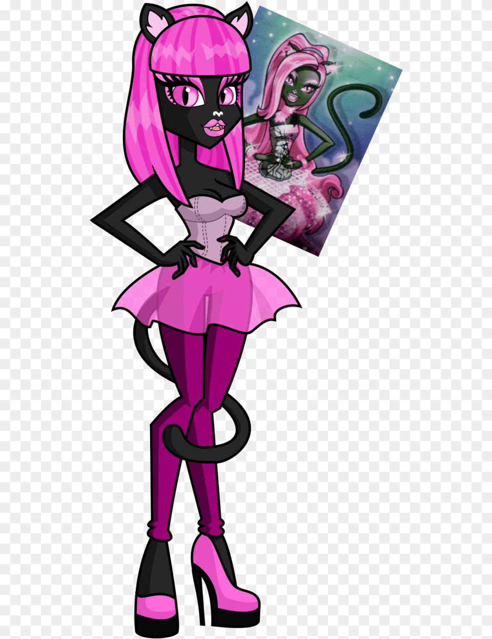Catty Noir Monster High Characters Toy, Book, Comics, Publication, Purple Free Transparent Png