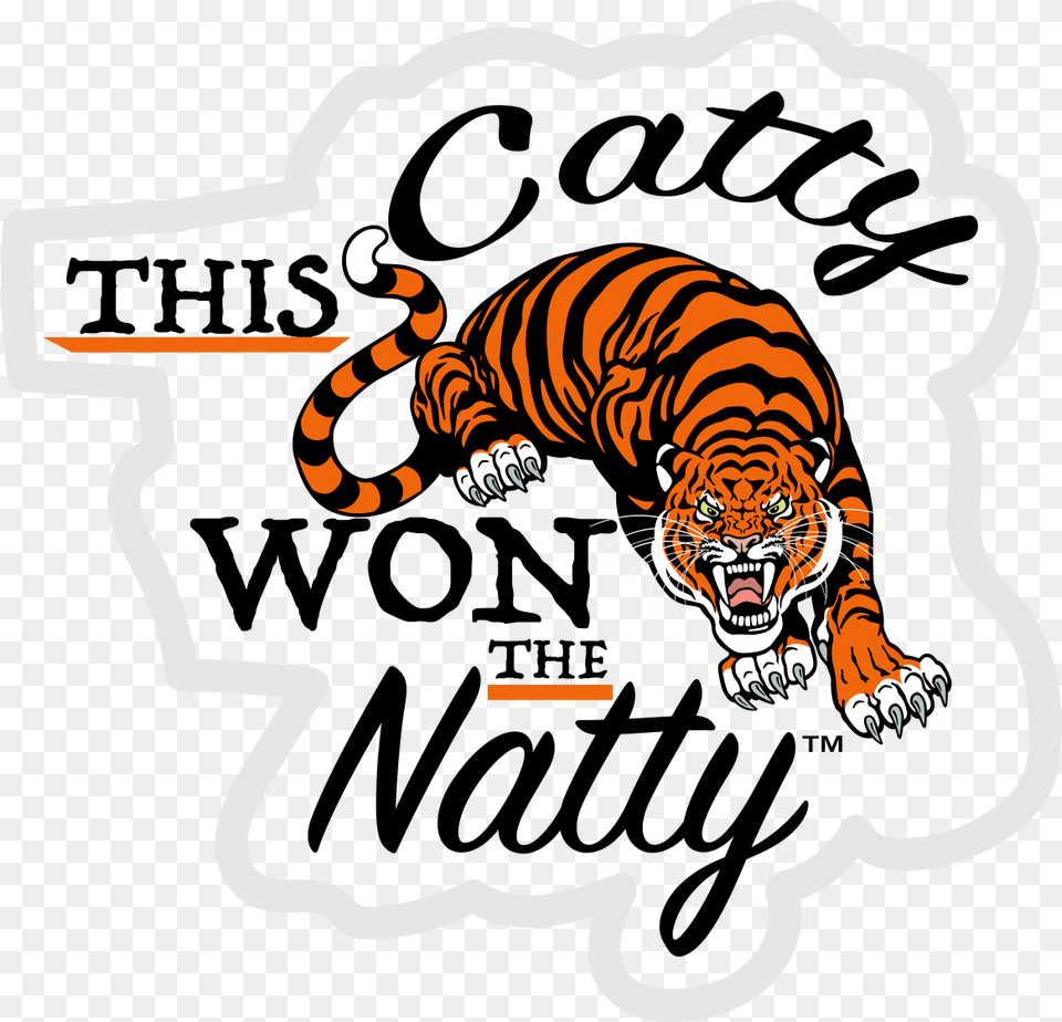 Catty Won The Natty Going To The Natty Clemson, Animal, Mammal, Tiger, Wildlife Free Png Download