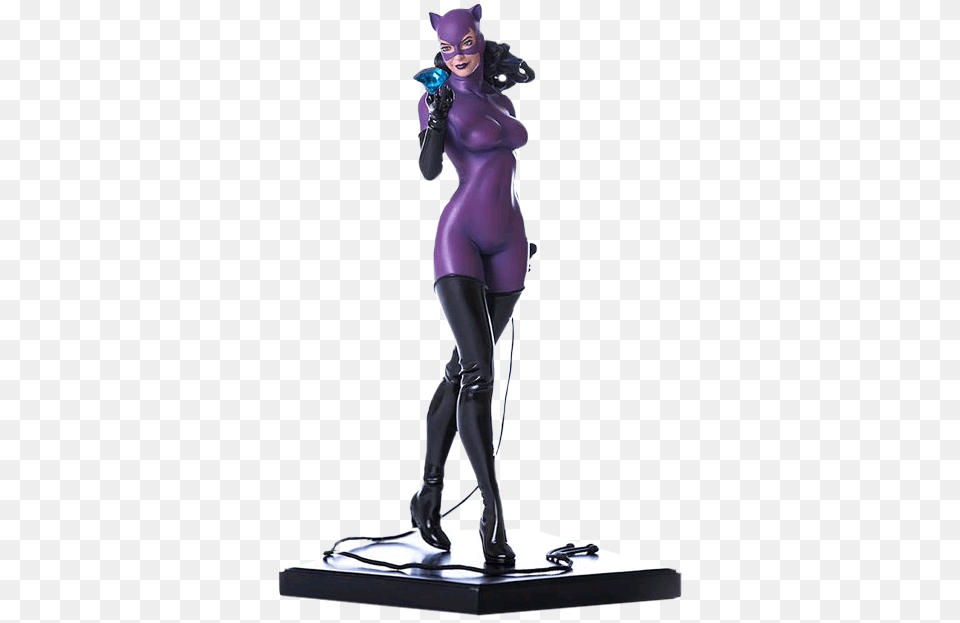 Catwoman 110th Scale Statue Catwoman Iron Studios, Adult, Female, Figurine, Person Free Png
