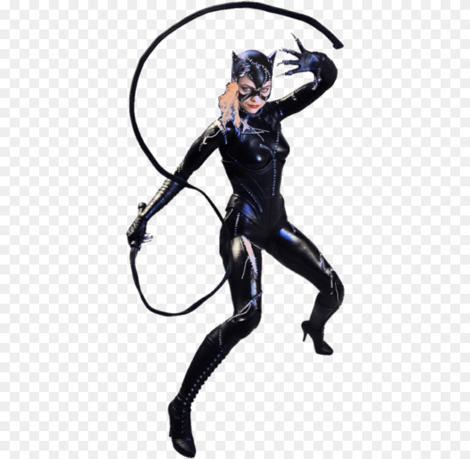 Catwoman Clipart Michelle Pfeiffer Catwoman Action Figure, Clothing, Costume, Person, Face Png