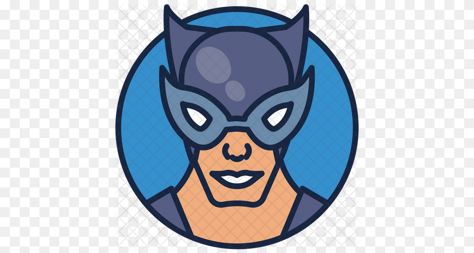 Catwoman Icon Cartoon, Disk, Face, Head, Person Free Png Download