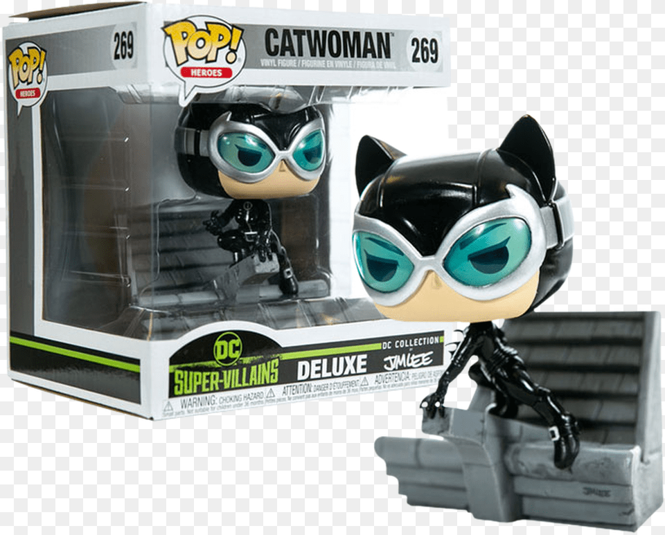 Catwoman On Rooftop Jim Lee Collection Deluxe Pop Vinyl Catwoman Jim Lee Funko, Accessories, Goggles, Toy, Helmet Free Png Download