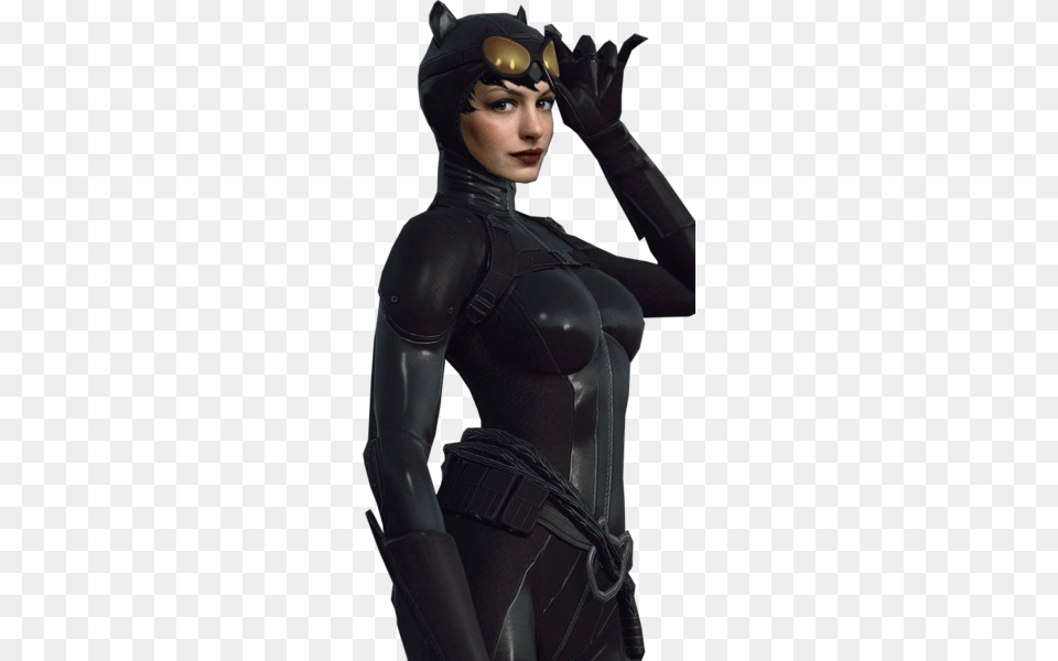 Catwoman Transparent Anne Hathaway Clipart Black And Catwoman Anne Hathaway, Adult, Clothing, Costume, Female Free Png Download
