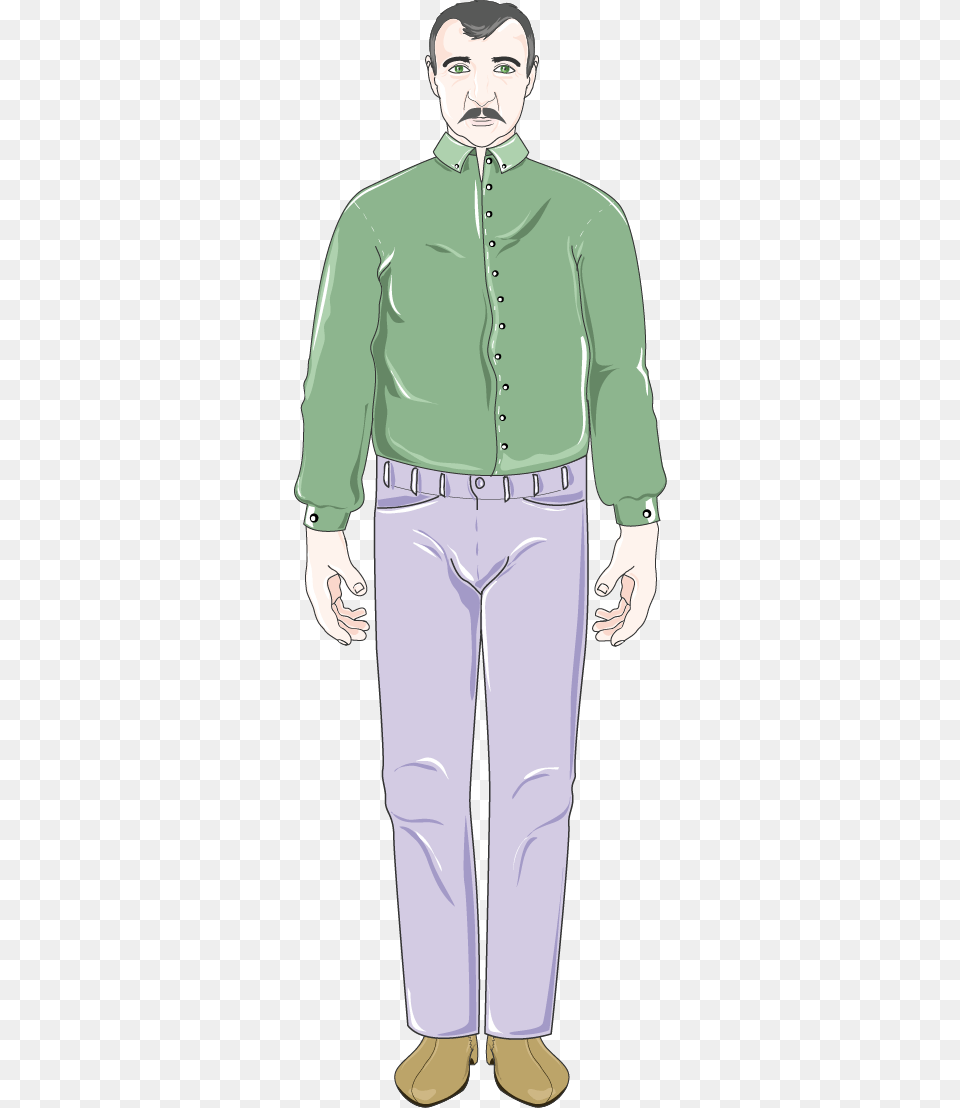 Caucasian Man Cartoon, Sleeve, Clothing, Pants, Long Sleeve Free Png