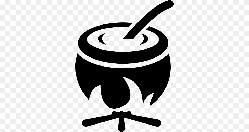 Cauldron Tools And Utensils Cook Halloween Pot Icon, Stencil, Animal, Fish, Sea Life Free Transparent Png