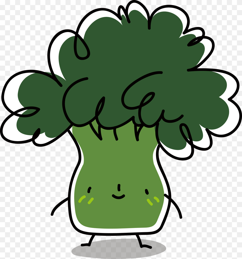 Cauliflower Broccoli Vegetable Vegetable Cartoon, Green, Plant, Potted Plant, Jar Free Transparent Png