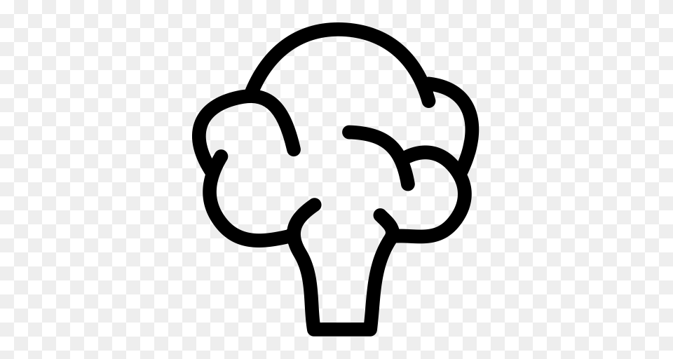 Cauliflower Cooking Food Icon With And Vector Format, Gray Png